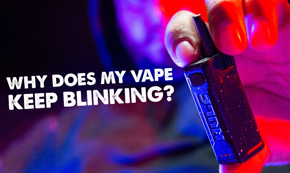 Why Does My Vape Keep Blinking with Wulf Next in man's hands 