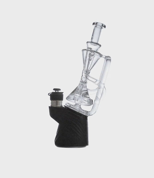 Clear Wulf Mods Web Puffco Peak Top Bubbling with Peak Front View on White Background [auto-mp4]