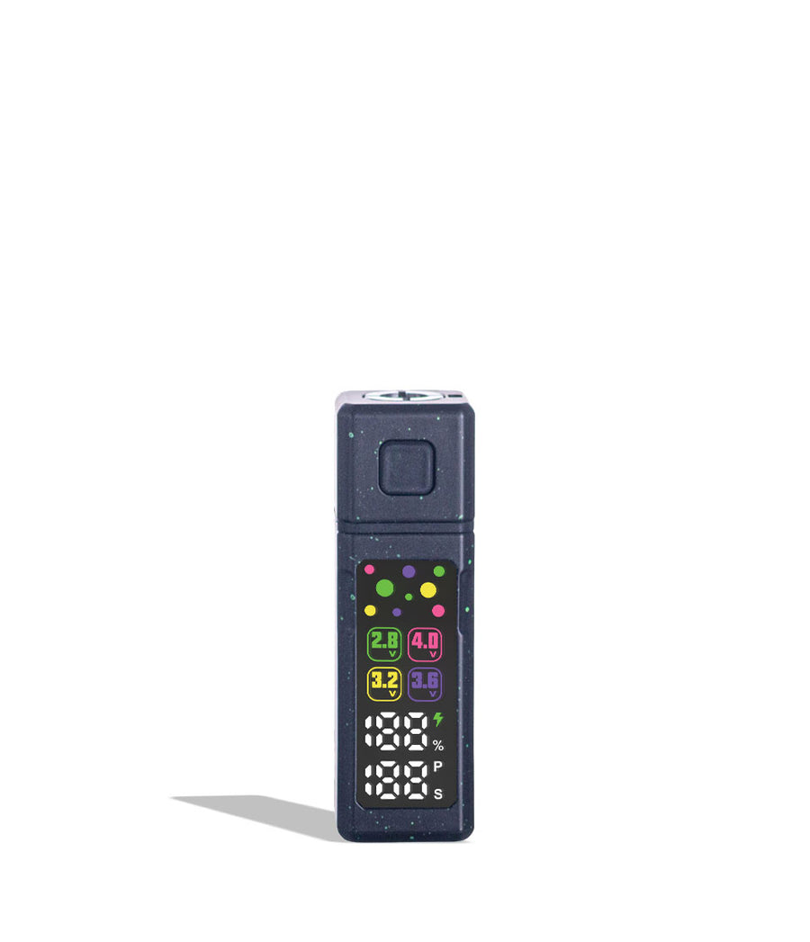 Black Green Spatter Wulf Mods Grid 510 Variable Voltage Battery on white background