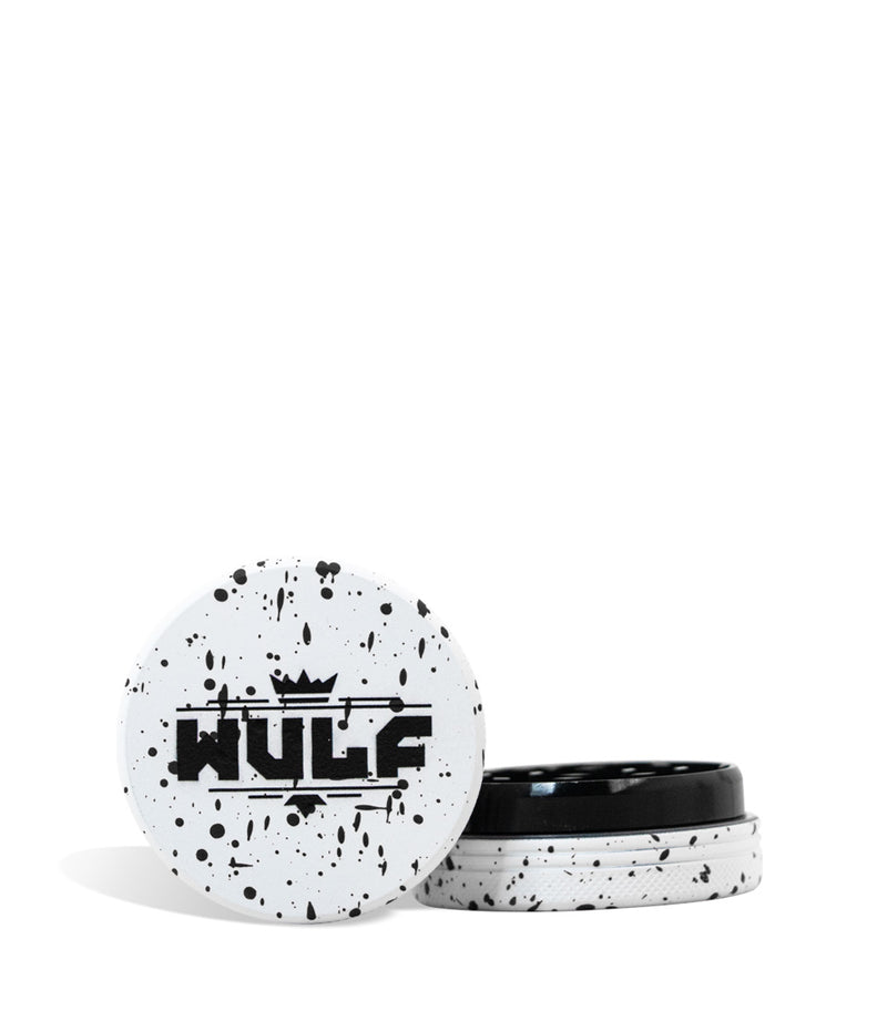 White Black Wulf Mods 2pc 50mm Spatter Grinder on white background