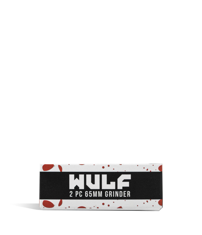 White and Red Wulf Mods 2pc 65mm Spatter Grinder on white background