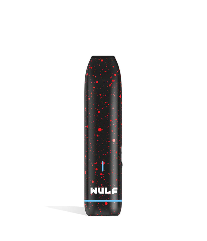 Black Red Spatter Wulf Mods LX Slim Portable Dry Herb Vaporizer on white background