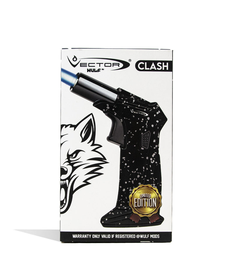 Black White Spatter Wulf Mods Clash Torch Packaging on white background