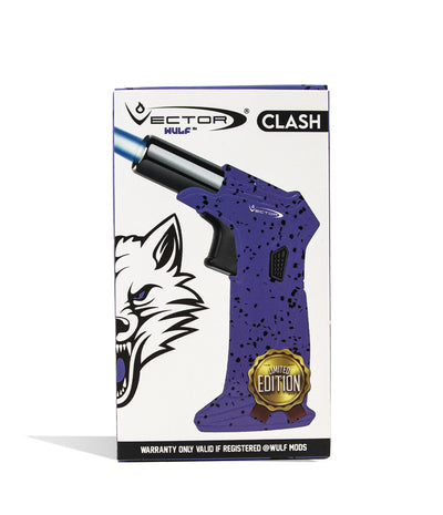Purple Black Spatter Wulf Mods Clash Torch Packaging on white background