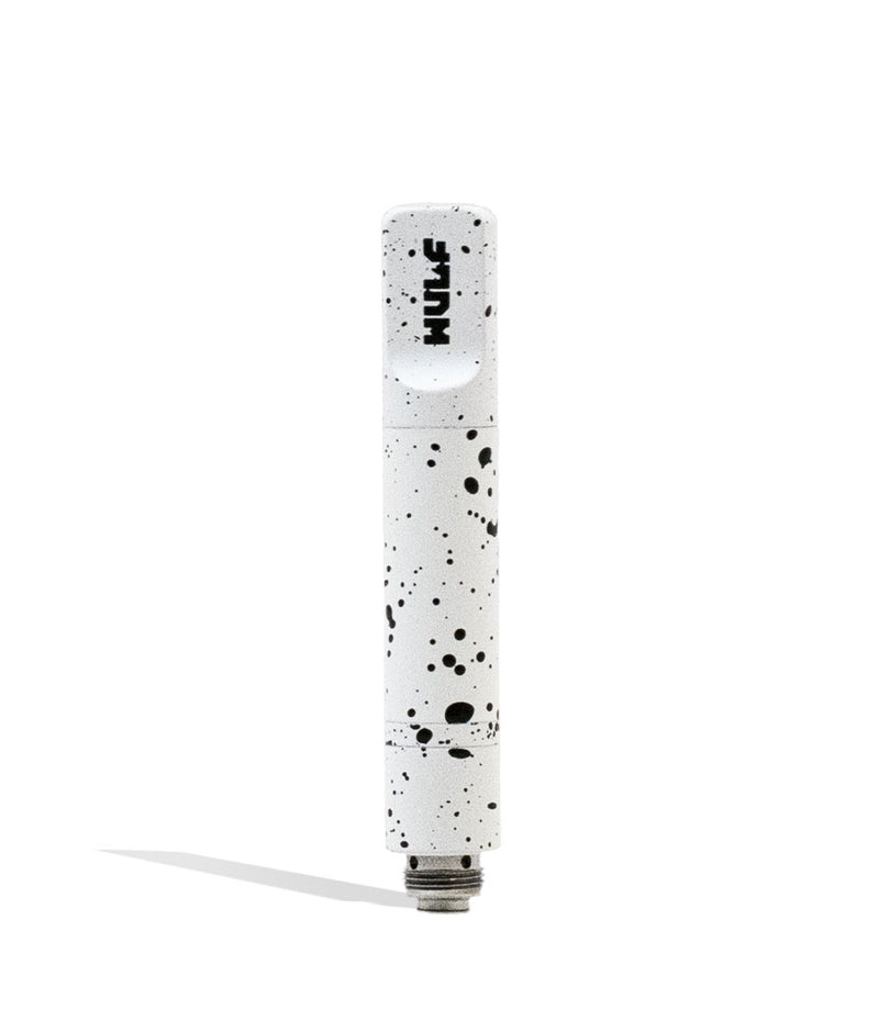 White Black Spatter Wulf Mods Concentrate Tank Front View on White Background