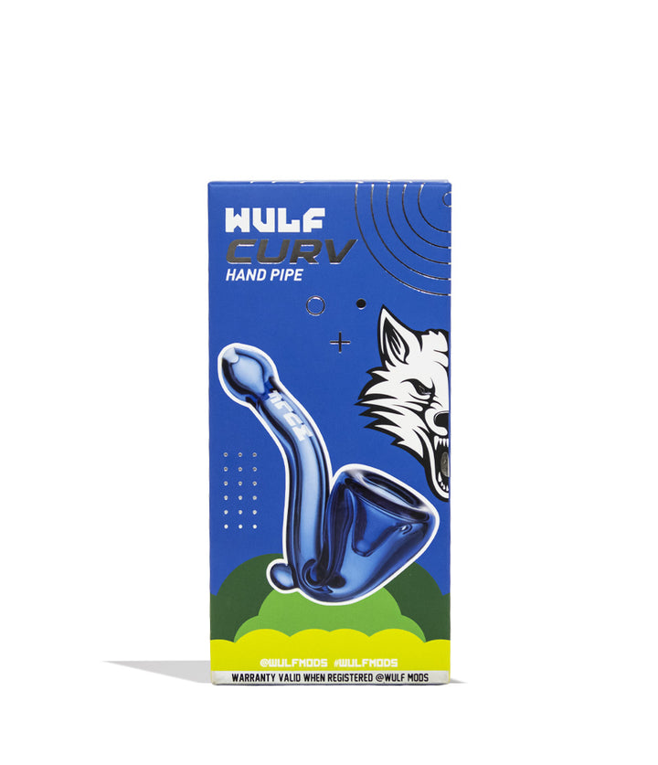 Blue Wulf Mods Curv Hand Pipe Packaging Front View on White Background