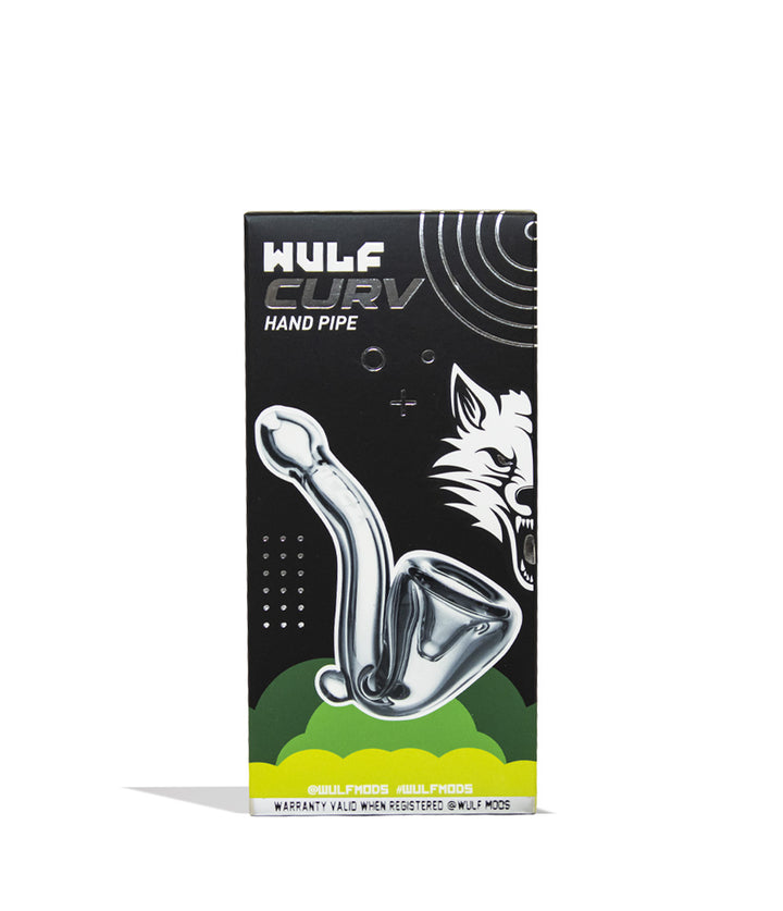 Clear Wulf Mods Curv Hand Pipe Angle View on White Background