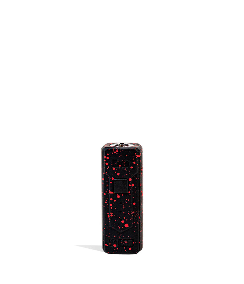 Black Red Spatter Wulf Mods KODO Cartridge Vaporizer Front View on White Background