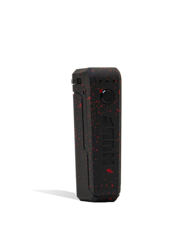 Black Red Spatter Wulf Mods UNI Max Concentrate Kit Vaporizer Front View on White Background