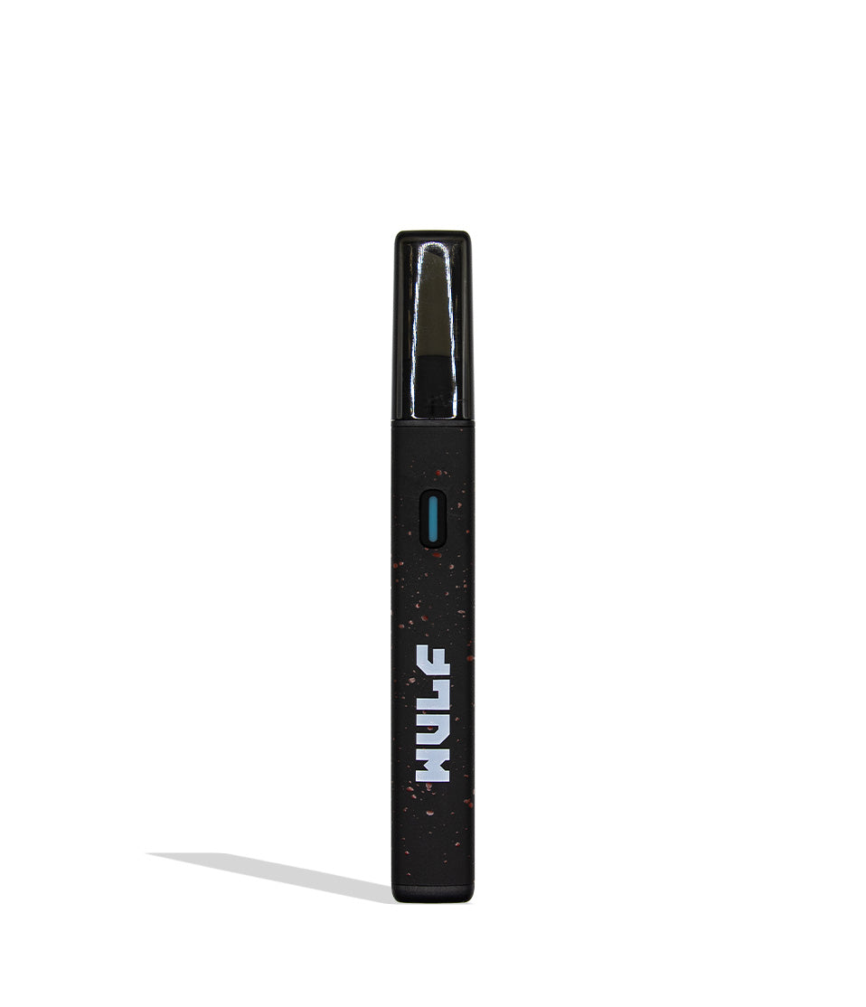Wulf Slyce hot knife dab tool in tblack red spatter on white background