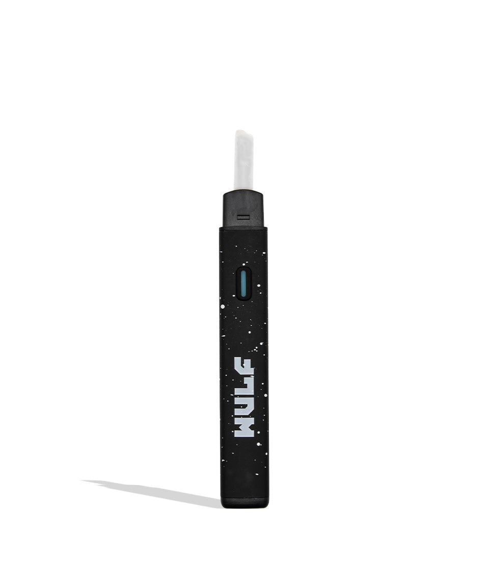 WULF Slyce black white spatter hot knife dab tool with cap off on white background