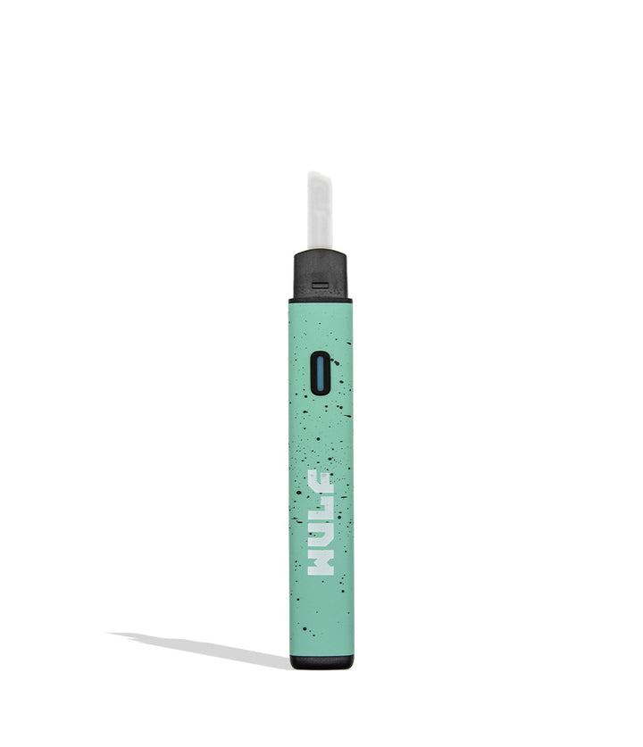 WULF Slyce teal black spatter hot knife dab tool with cap off on white background