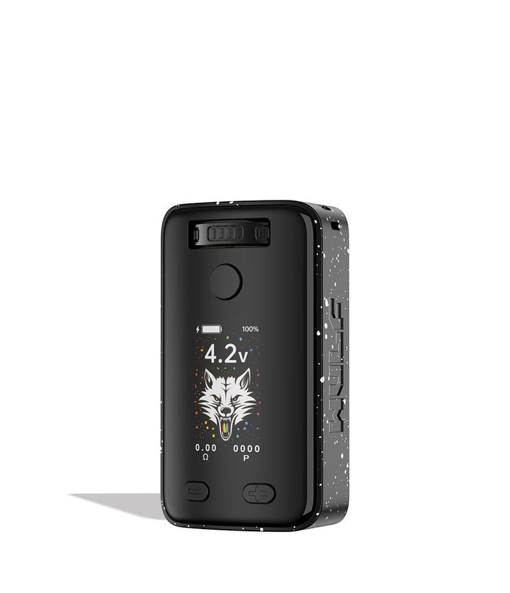 Wulf Mods UNI 3.0 Universal Variable Voltage Battery Black white Spatter on white background