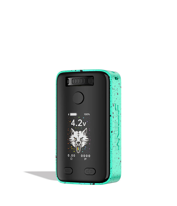 Wulf Mods UNI 3.0 Universal Variable Voltage Battery Teal Black Spatter on white background