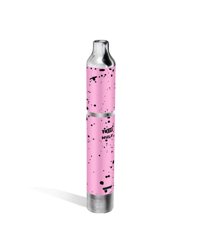 Pink Black Spatter Wulf Mods Evolve Plus Concentrate Vaporizer Back View on White Background