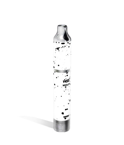 White Black Spatter Wulf Mods Evolve Plus Concentrate Vaporizer Back View on White Background