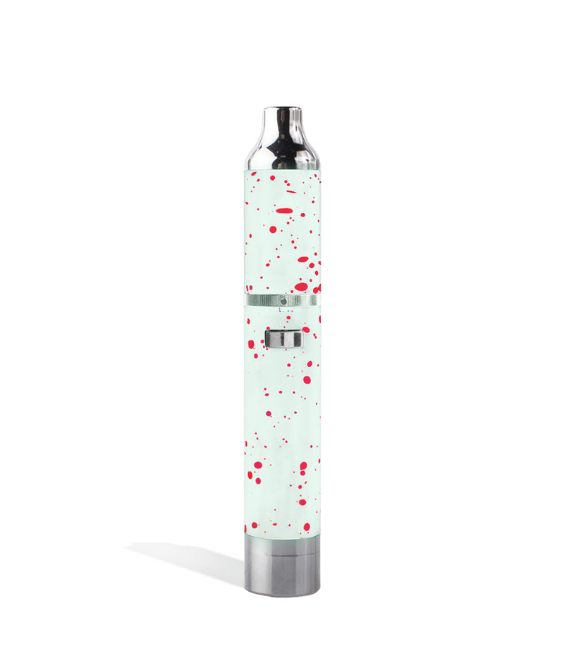 White Red Glow Wulf Mods Evolve Plus Concentrate Vaporizer Front View on White Background