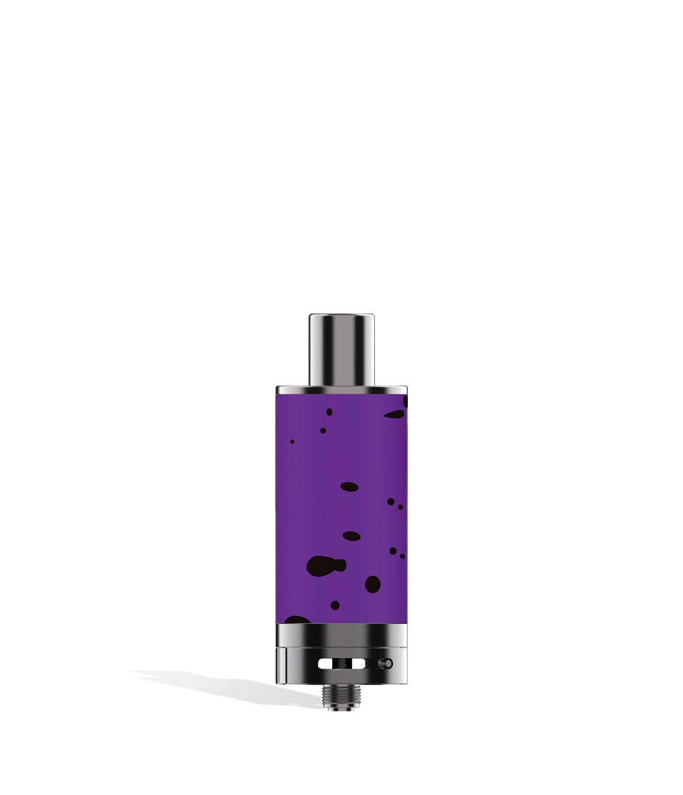 Purple Black Spatter Wulf Mods Evolve Plus XL Duo Dry Atomizer on White Background