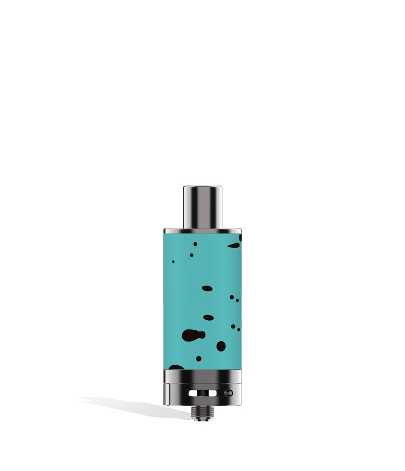 Teal Black Spatter Wulf Mods Evolve Plus XL Duo Dry Atomizer on White Background