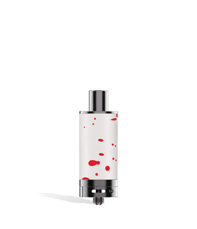 White Red Spatter Wulf Mods Evolve Plus XL Duo Dry Atomizer on White Background