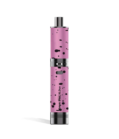 Pink Black  Spatter Wulf Mods Evolve Plus XL Duo 2-in-1 Kit Dry Herb Front View on White Background