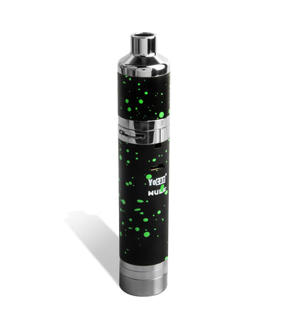 Black Green Spatter Wulf Mods Evolve Plus XL Concentrate Vaporizer Back View on White Background