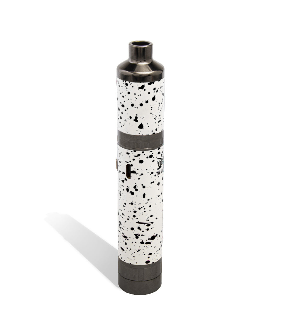 White Black Spatter Wulf Mods Evolve Maxxx 3 in 1 Kit Wax Pen Above View on White Background