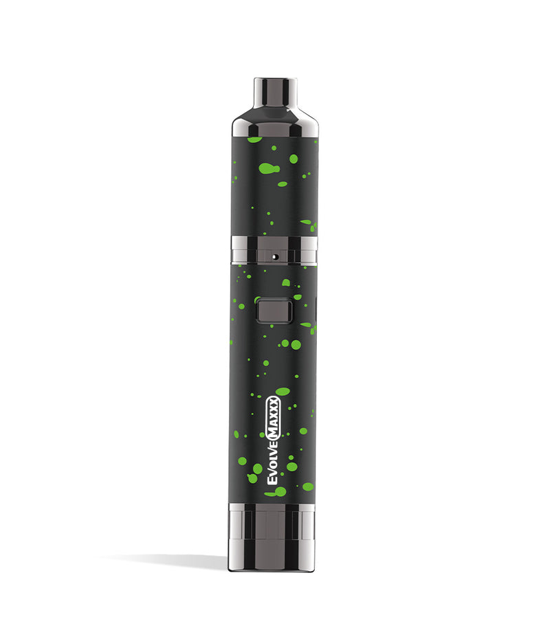 Black Green Spatter Wulf Mods Evolve Maxxx 3 in 1 Kit Wax Pen Front View on White Background
