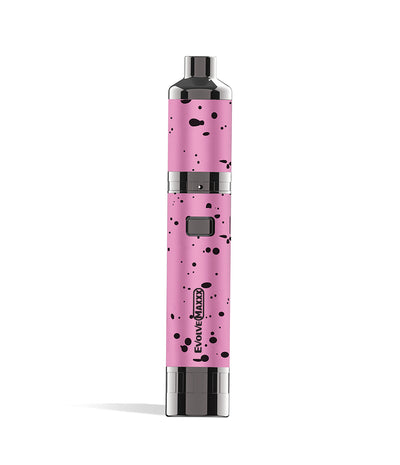 Pink Black Spatter Wulf Mods Evolve Maxxx 3 in 1 Kit Wax Pen Front View on White Background