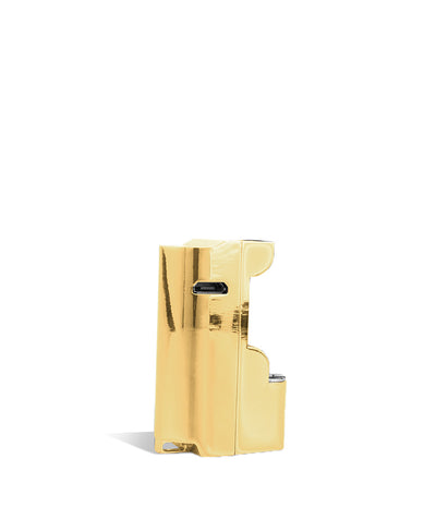 Gold Wulf Mods Micro Plus Cartridge Vaporizer Back View on White Background