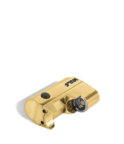 Gold Wulf Mods Micro Plus Cartridge Vaporizer Down View on White Background
