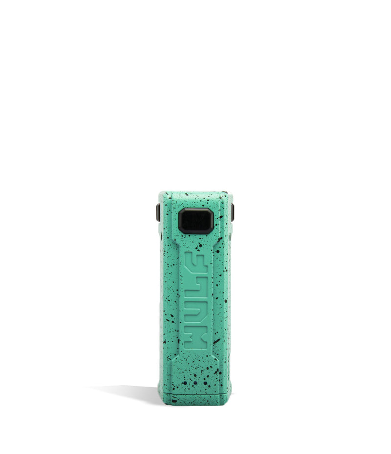 Teal Black Spatter Wulf Mods UNI S Face View Adjustable Cartridge Vaporizer on White Background