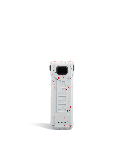 White Red Spatter Wulf Mods UNI S Face View Adjustable Cartridge Vaporizer on White Background