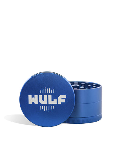 Blue Wulf Mods 65mm 4pc Grinder Front View on White Background