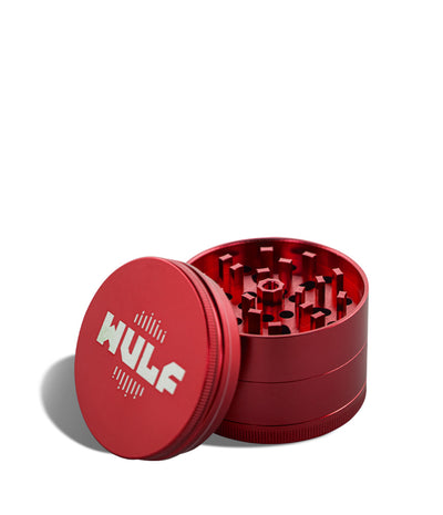 Red Wulf Mods 65mm 4pc Grinder Above View on White Background