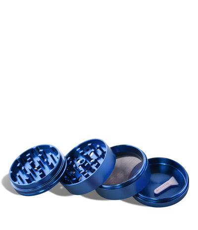 Blue Wulf Mods 65mm 4pc Grinder Open View on White Background