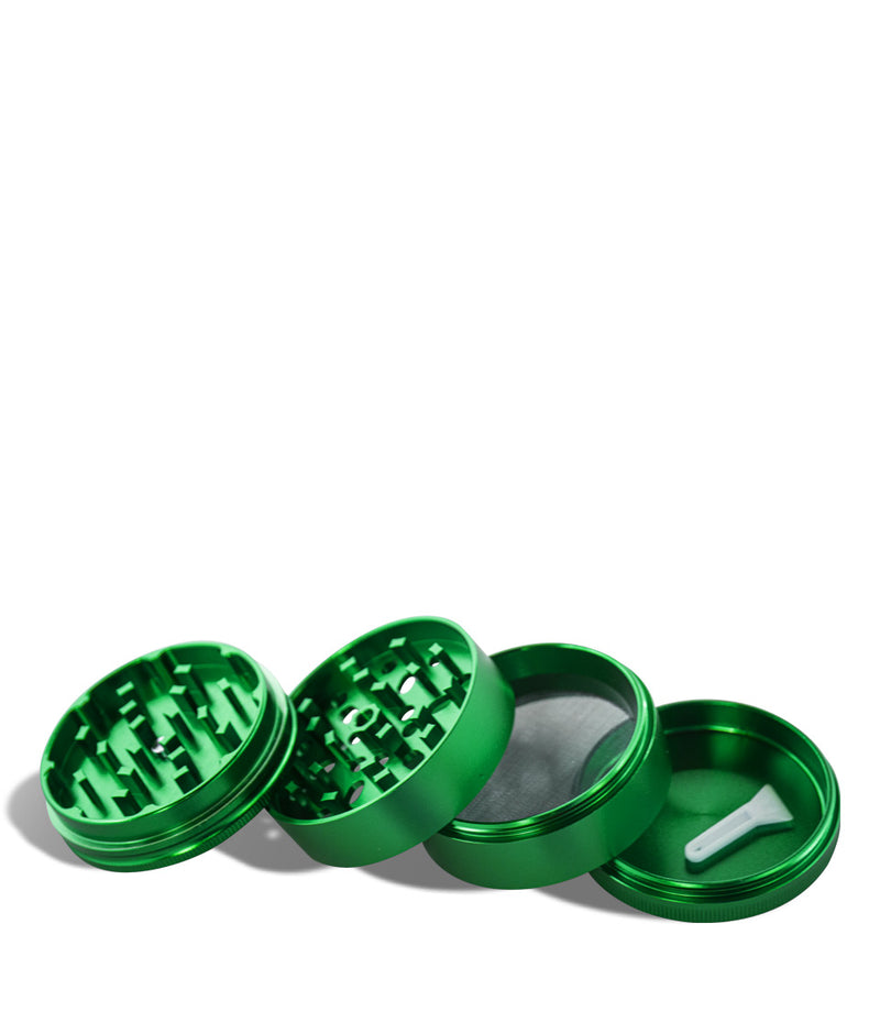 Green Wulf Mods 65mm 4pc Grinder Open View on White Background