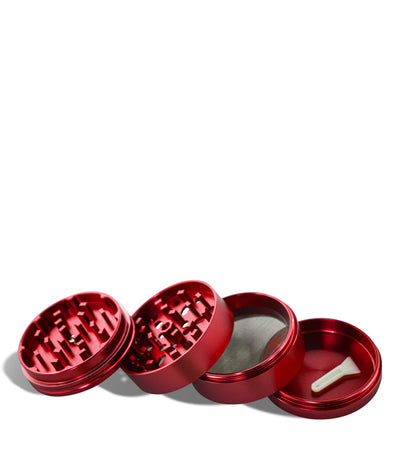 Red Wulf Mods 65mm 4pc Grinder Open View on White Background