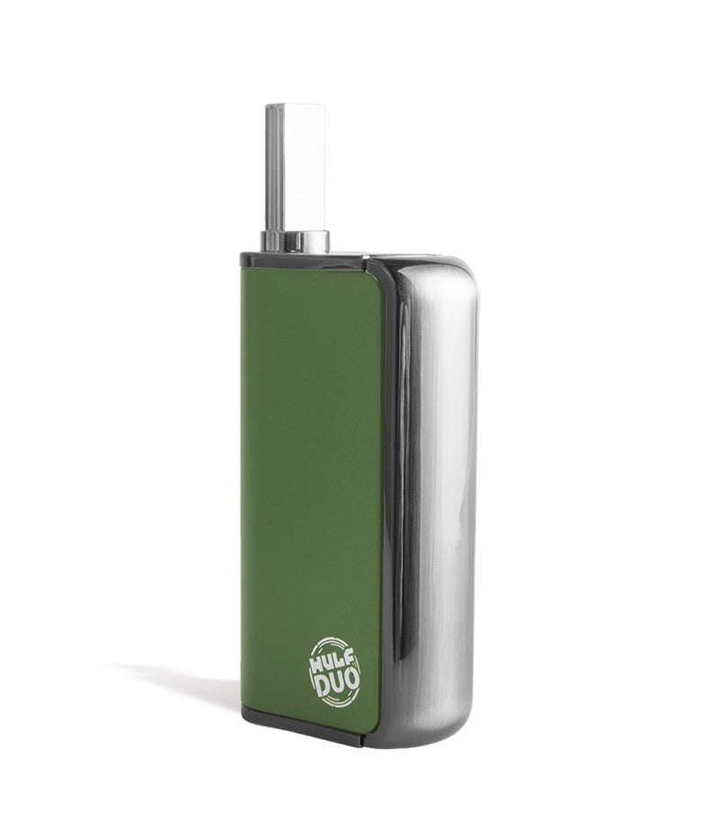 Green Wulf Mods Duo 2 in 1 Cartridge Vaporizer Front Side View on White Background