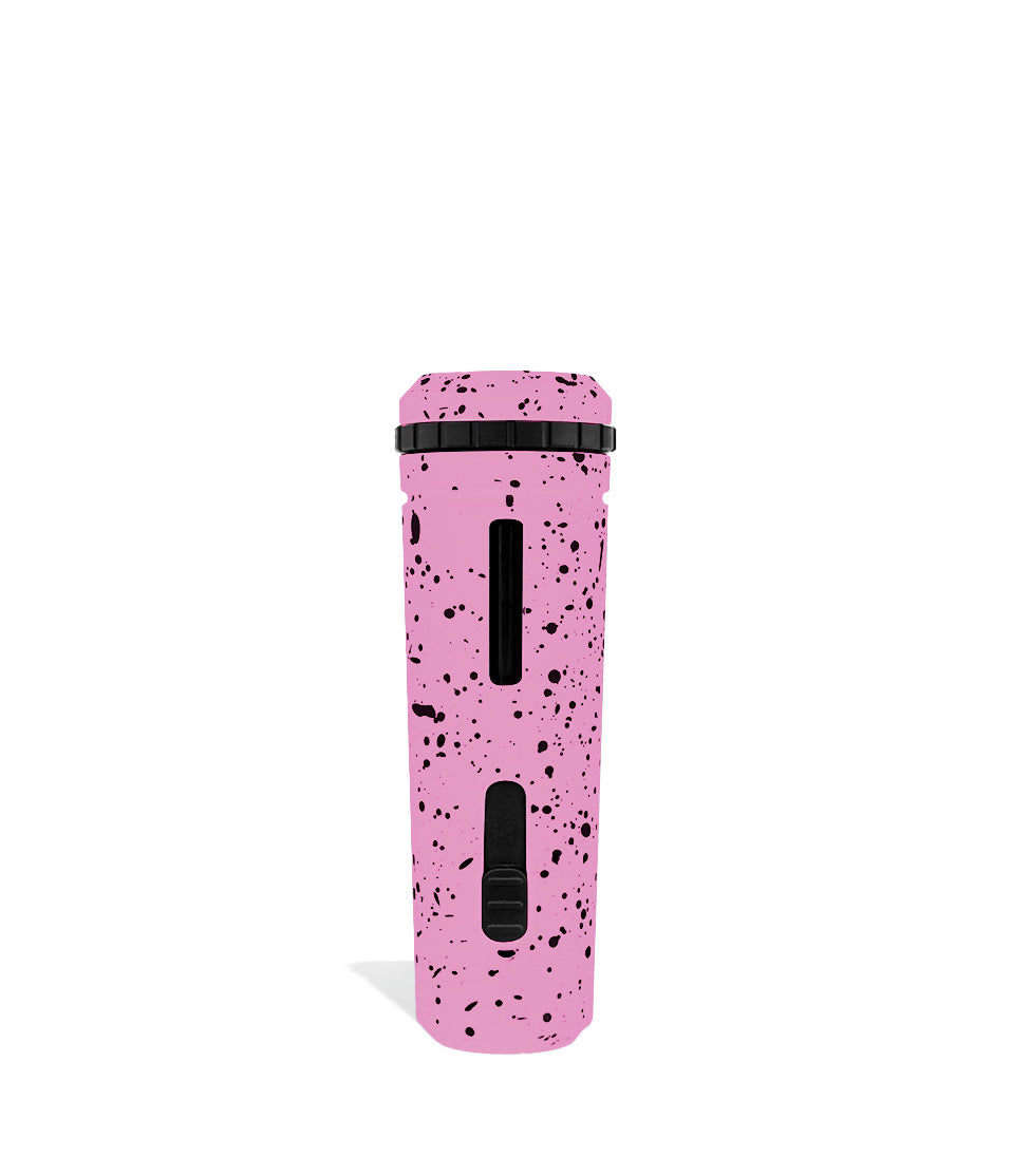 Pink Black Spatter Wulf Mods UNI Adjustable Cartridge Vaporizer Back View on White Background