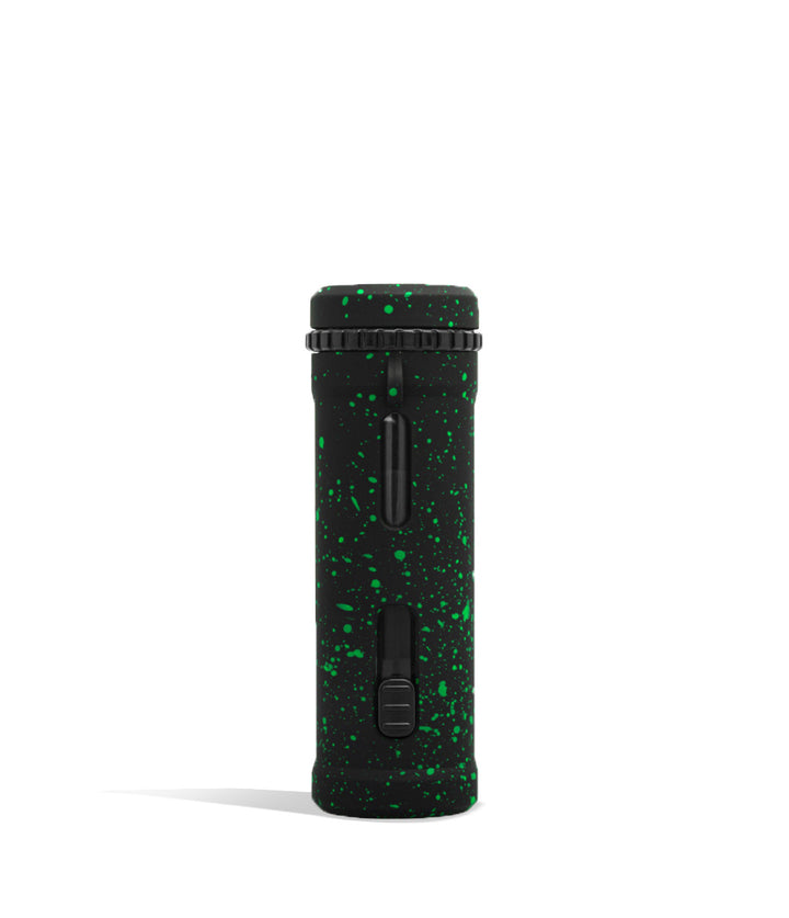 Black Green Spatter Wulf Mods UNI Pro Adjustable Cartridge Vaporizer Back View on White Background