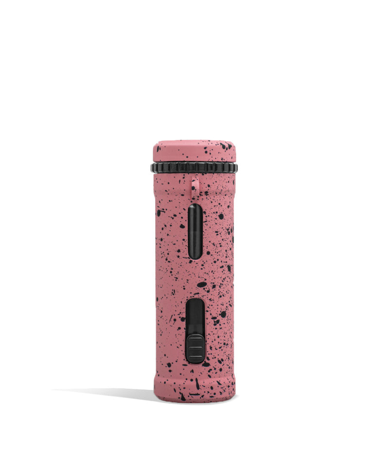 Pink Black Spatter Wulf Mods UNI Pro Adjustable Cartridge Vaporizer Back View on White Background