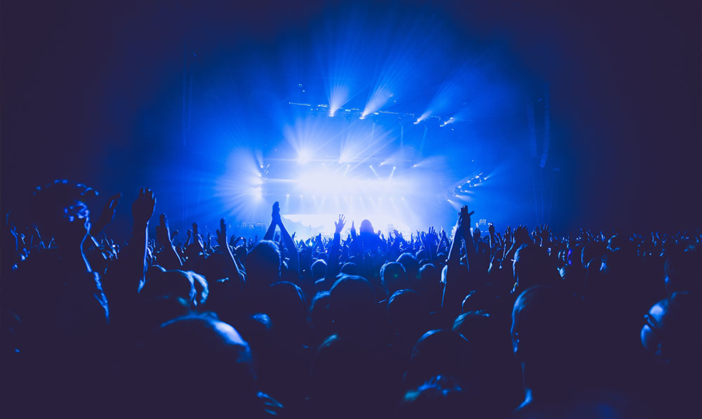 crowd at festival watching performance