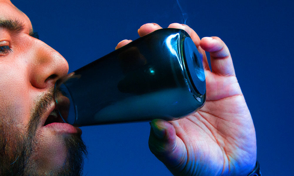 Man drinking Wulf Fang vapor