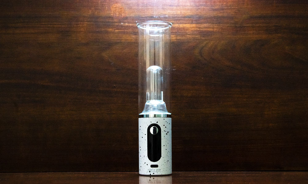 Wulf Mods Pillar standing against wood texture with light above