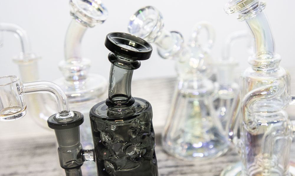Wulf Dab Rig Collection in wooden tray