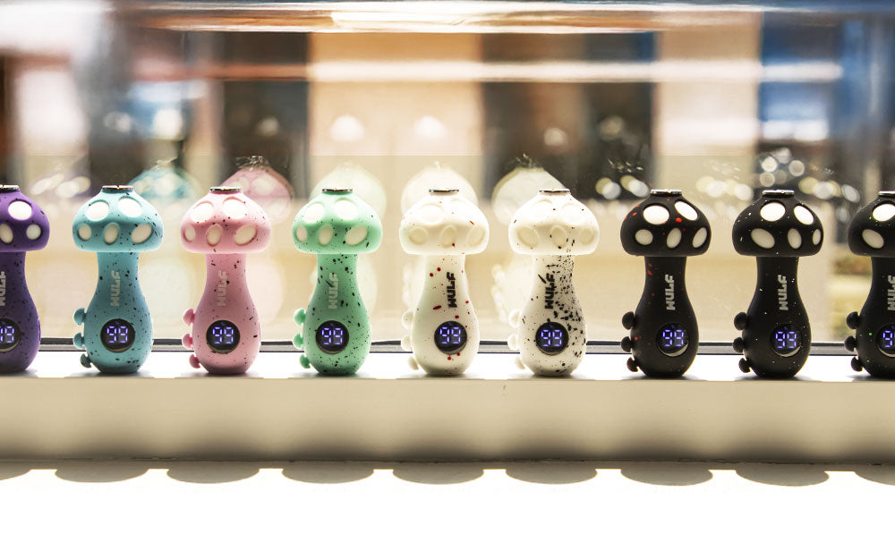 Wulf Tryp collection standing in a row on windowsill
