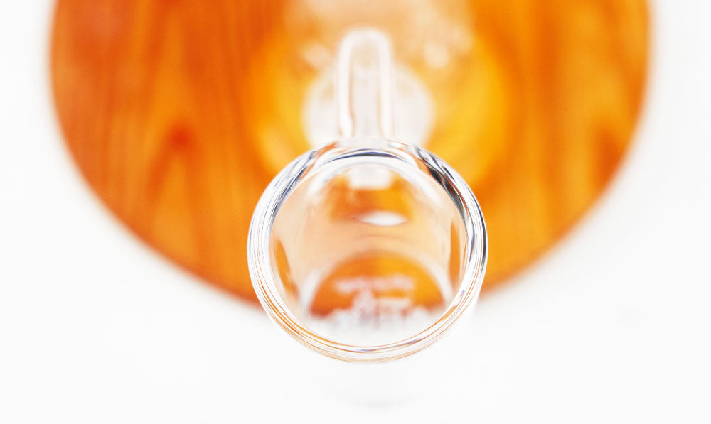 Closeup of glass banger