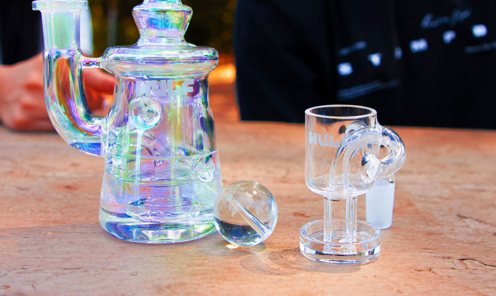 Close up of a WULF Cycle recycler on a park table