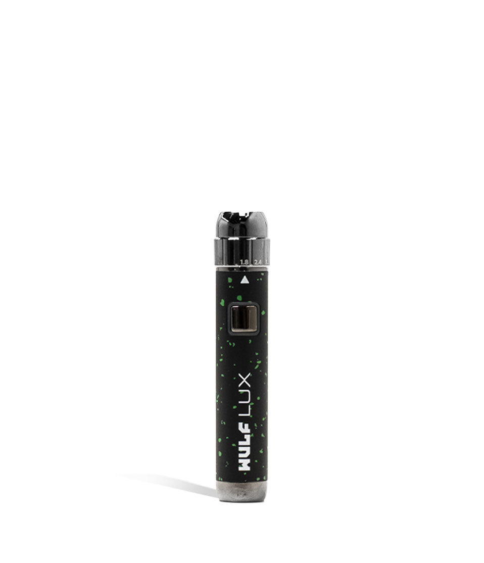 Black Green Spatter Wulf Mods LUX 510 Thread Battery on white background